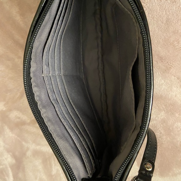 Black and Gray Coach Wristlet - Picture 3 of 3